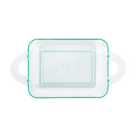 Plastic Container PS met handgrepen groen 9,6x5x3,5cm (576 stuks)