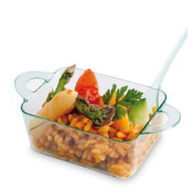 Plastic Container PS met handgrepen groen 9,6x5x3,5cm (576 stuks)