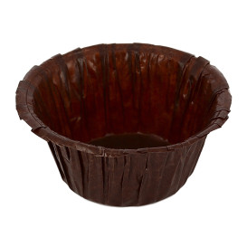 Cupcake vorm voering bruin 4,9x3,8x7,5cm (500 stuks)