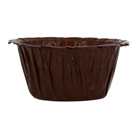 Cupcake vorm voering bruin 4,9x3,8x7,5cm (500 stuks) 