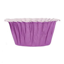 Cupcake vorm voering paars 4,9x3,8x7,5cm (500 stuks) 