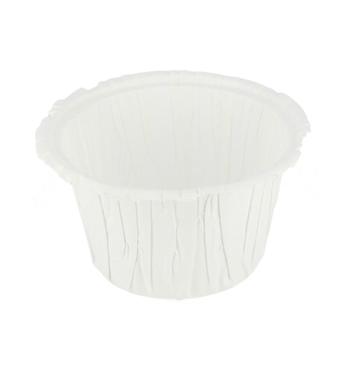 Cupcake vorm voering wit 4,7x3,8x6cm (3300 stuks) Cupcake vorm voering wit 4,7x3,8x6cm (3300 stuks)