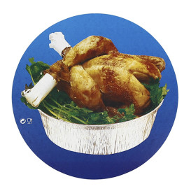 Papieren Deksel voor Folie pan Rond vormig 935 en 1400ml (125 stuks) 