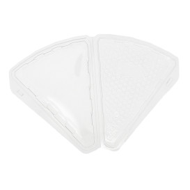 Plastic cakeplak Container transparant 16,2x13,5x5cm 1/8 Ø26cm (600 stuks)