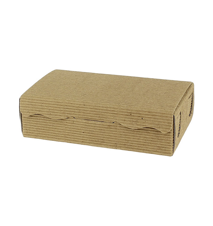 Papier bakkerij doos kraft 14x8x3,5cm 250g (100 stuks) Papier bakkerij doos kraft 14x8x3,5cm 250g (100 stuks)
