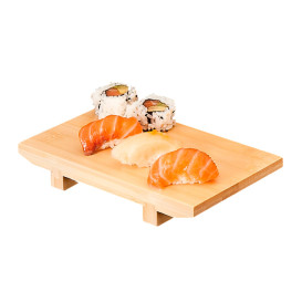 Bamboe sushi dienblad Naturel 20,5x15x3cm (1 stuk) 