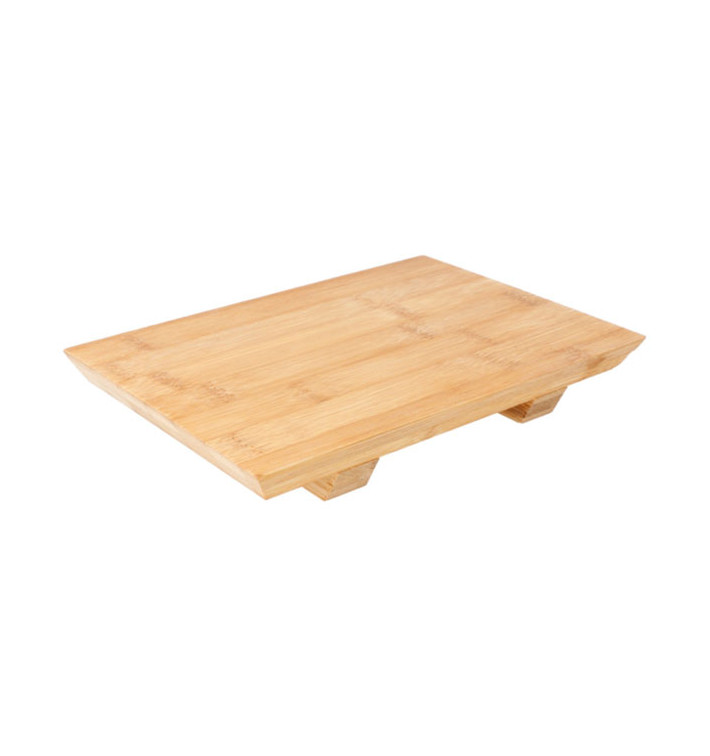 Bamboe sushi dienblad 27,5x18x2,5cm (1 stuk) Bamboe sushi dienblad 27,5x18x2,5cm (1 stuk)