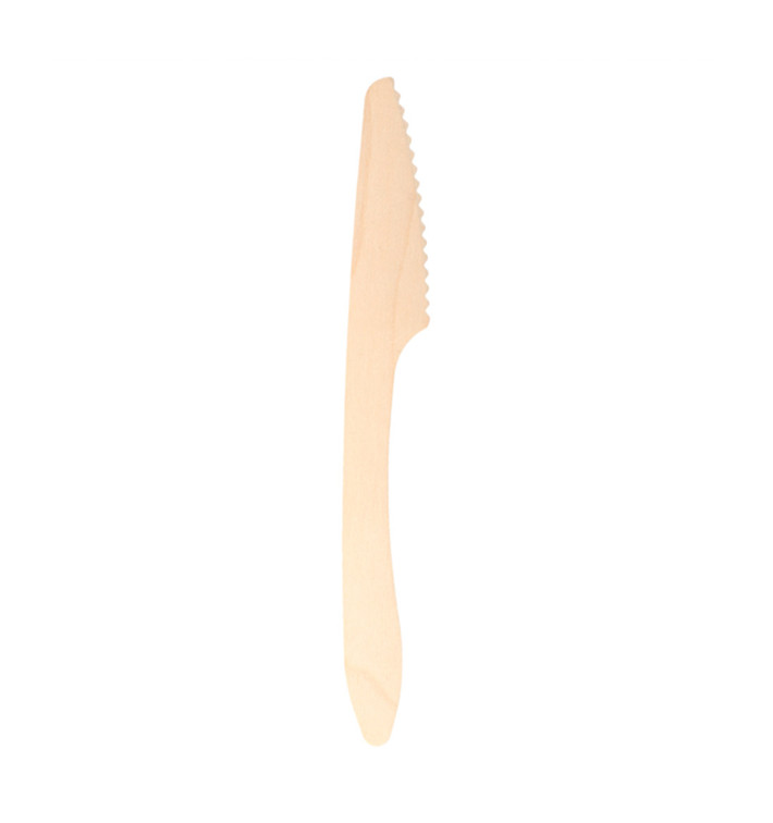 Houten mes Naturel 19,3cm (100 stuks) Houten mes Naturel 19,3cm (100 stuks)