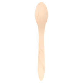Houten lepel Naturel 18,7cm (1000 stuks)