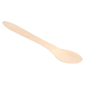 Houten lepel Naturel 18,7cm (1000 stuks)