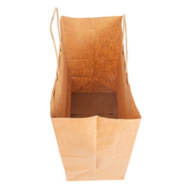 Papieren zak met handgrepen kraft bruin 90g 32+16x31cm (50 stuks)