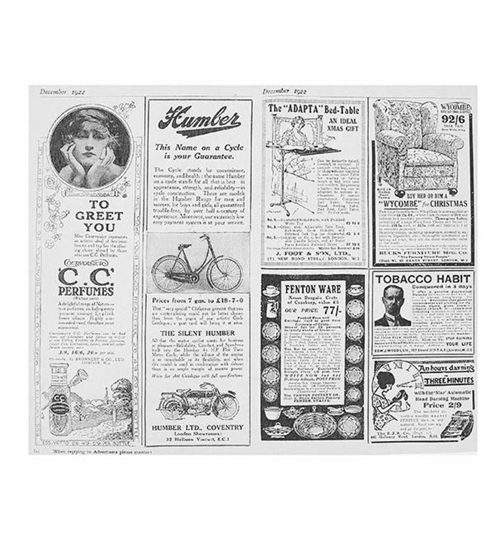 Graspapier inpakvellen "Times" 31x38cm (1000 stuks) Graspapier inpakvellen "Times" 31x38cm (1000 stuks)