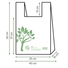 Hemddraagtassen Home Compost “Be Eco!” 40x50cm (100 stuks)