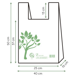 Hemddraagtassen Home Compost “Be Eco!” 40x50cm (100 stuks)