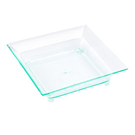 Plastic PS proefschotel Water groen 6,5x6,5x1,5cm (720 stuks)