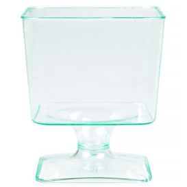 Plastic glas Vierkant Water groen 60 ml (12 stuks) 