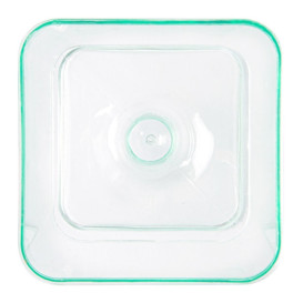 Plastic glas Vierkant Water groen 60 ml (288 stuks)