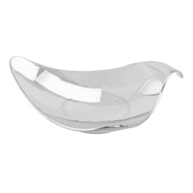 Plastic PS proefschotel met Hendel zilver 8x1,9cm (50 stuks) 