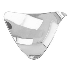 Plastic PS proefschotel met Hendel zilver 8x1,9cm (50 stuks) 