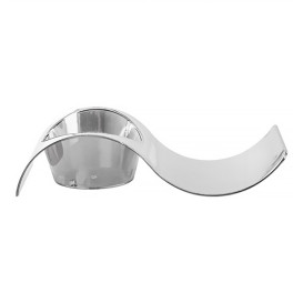 Proeving Plastic bord PS "Ola" zilver 9,5x4,2cm (50 stuks) 