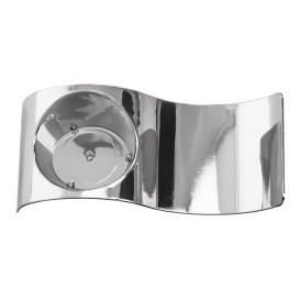 Proeving Plastic bord PS "Ola" zilver 9,5x4,2cm (50 stuks) 