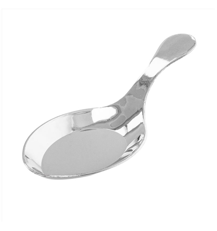Plastic saus mini lepel PS zilver 10 cm (500 stuks) Plastic saus mini lepel PS zilver 10 cm (500 stuks)