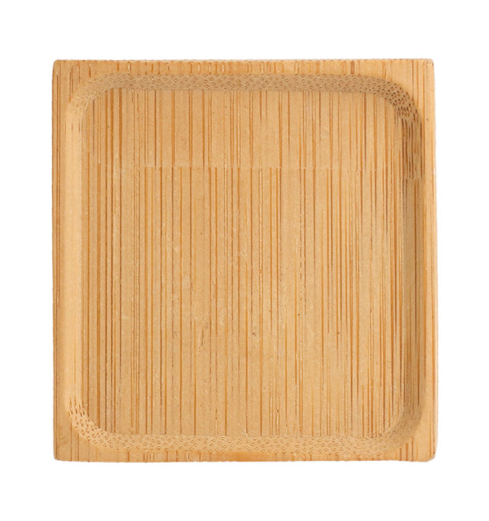 Bamboe proeving bord Vierkant 6x6cm (1200 stuks) Bamboe proeving bord Vierkant 6x6cm (1200 stuks)
