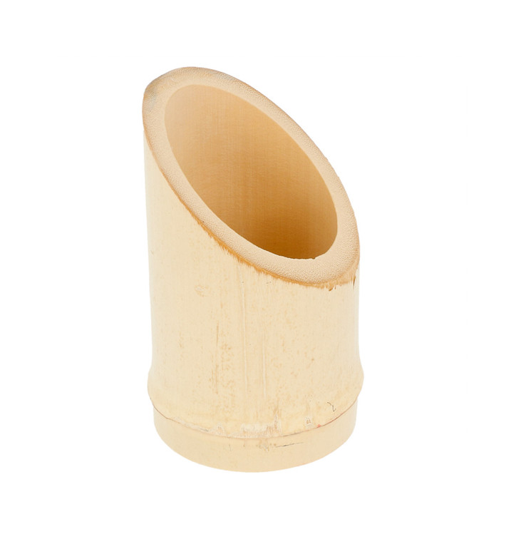 Bamboe proeving beker Truncated 5x9cm (10 stuks) Bamboe proeving beker Truncated 5x9cm (10 stuks)