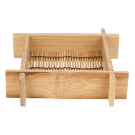 Bamboe wegwerp dienblad 12x12x3cm (20 stuks) 