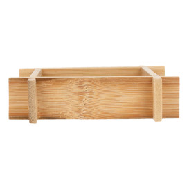 Bamboe wegwerp dienblad 12x12x3cm (20 stuks) 
