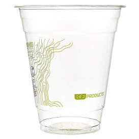 Stof gebaseerd op Maizena PLA beker  "groen Stripe" 355ml (50 stuks) 