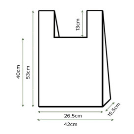 Plastic Hemddraagtassen 70% Gerecycled “Colors” Rood 42x53cm 50µm (40 stuks) 