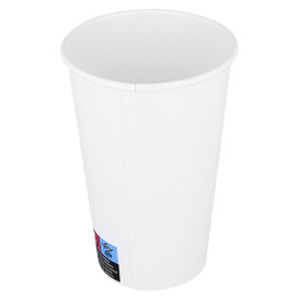 staart Lenen Geslagen vrachtwagen Papieren beker wit ECO 16Oz/480ml Ø9cm (50 Stuks)