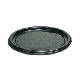 Plastic bord Rond vormig marmer Vein 18 cm (250 stuks)