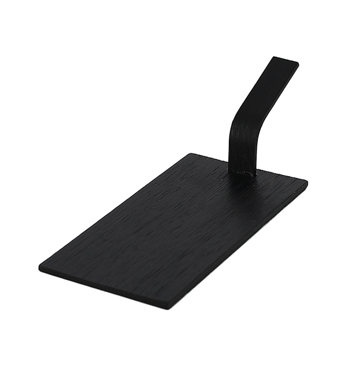 Bamboe mini-schop dienblad zwart "Tapas" 10x5 cm (100 stuks) Bamboe mini-schop dienblad zwart "Tapas" 10x5 cm (100 stuks)