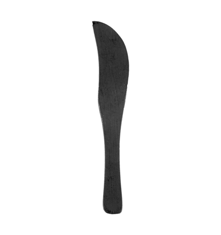 Bamboe proeving mes zwart 9cm (500 stuks) Bamboe proeving mes zwart 9cm (500 stuks)