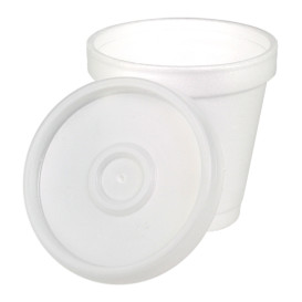 FOAM EPS thermische beker 4oz/120ml + deksel (100 Eenheden)