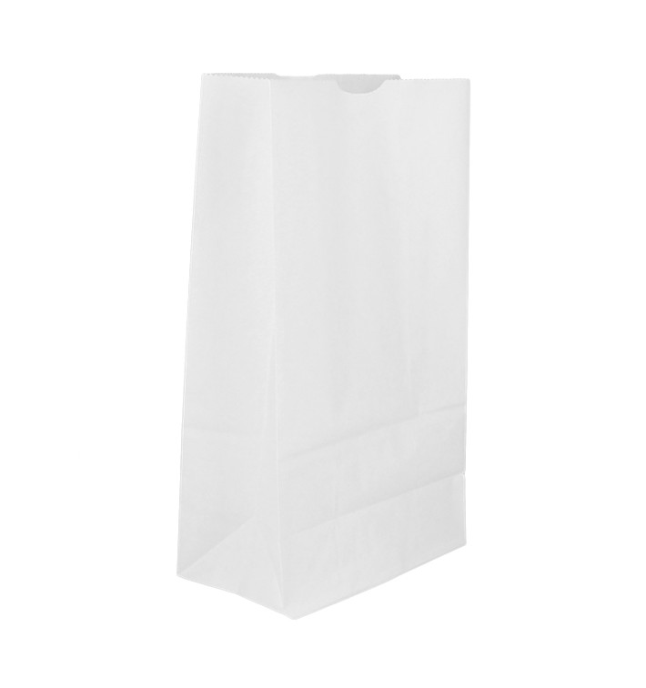 Papieren zak zonder handvat kraft wit 50g/m² 15+9x28cm (25 stuks) Papieren zak zonder handvat kraft wit 50g/m² 15+9x28cm (25 stuks)