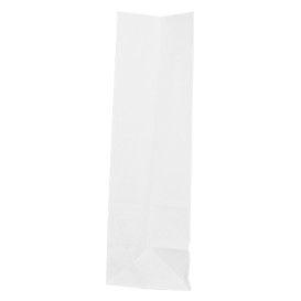 Papieren zak zonder handvat kraft wit 60g/m² 18+11x34cm (25 stuks) 