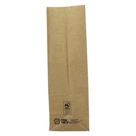 Papieren zak zonder handvat kraft bruin 45g/m² 15+9x28cm (25 stuks) 
