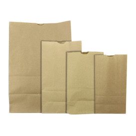 Papieren zak zonder handvat kraft bruin 45g/m² 15+9x28cm (1000 stuks)