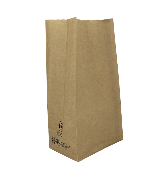 Papieren zak zonder handvat kraft bruin 45g/m² 15+9x28cm (1000 stuks) Papieren zak zonder handvat kraft bruin 45g/m² 15+9x28cm (1000 stuks)