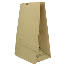 Papieren zak zonder handvat kraft 50g/m² 18+12x29cm (25 stuks)