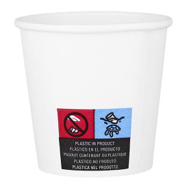 Papieren beker wit ECO 4Oz/120ml Ø6,2cm (100 Stuks)