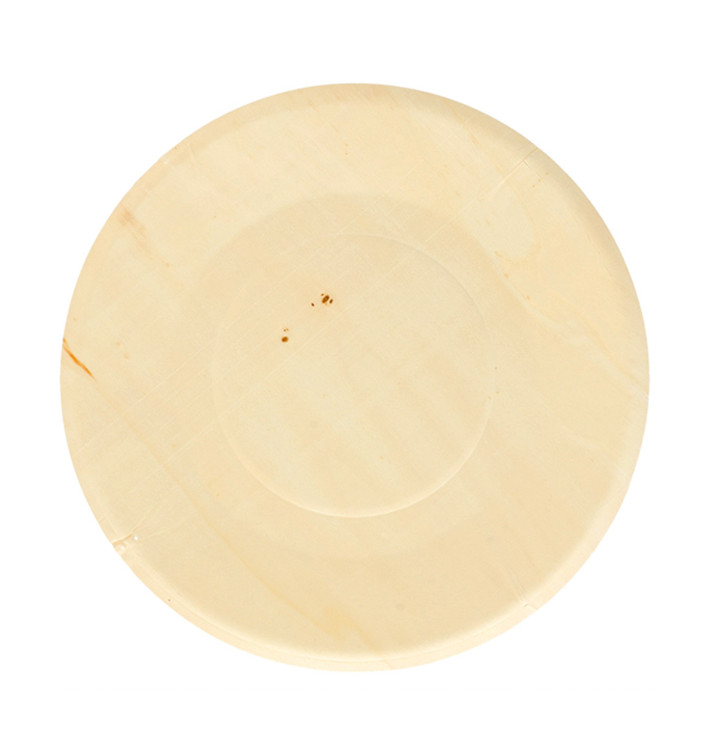 Houten schaal Rond vormig 21,5cm (50 stuks) Houten schaal Rond vormig 21,5cm (50 stuks)