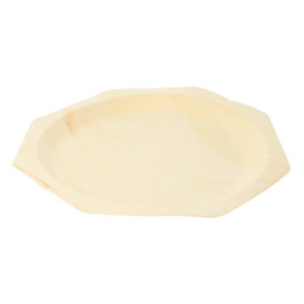 Houten schaal Achthoekig 26cm (50 stuks) 