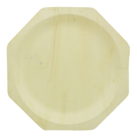 Houten schaal Achthoekig 26cm (50 stuks) 