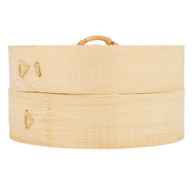 Bamboe stomer met Deksel Ø15x8cm (100 stuks)