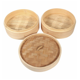 Bamboe Deksel voor stomer "Maxi" Ø30cm (4 stuks) 