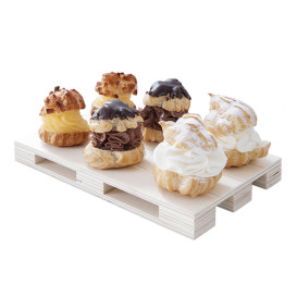 Houten mini Pallet Bediening Platter 13x8x2cm (1 stuk) 